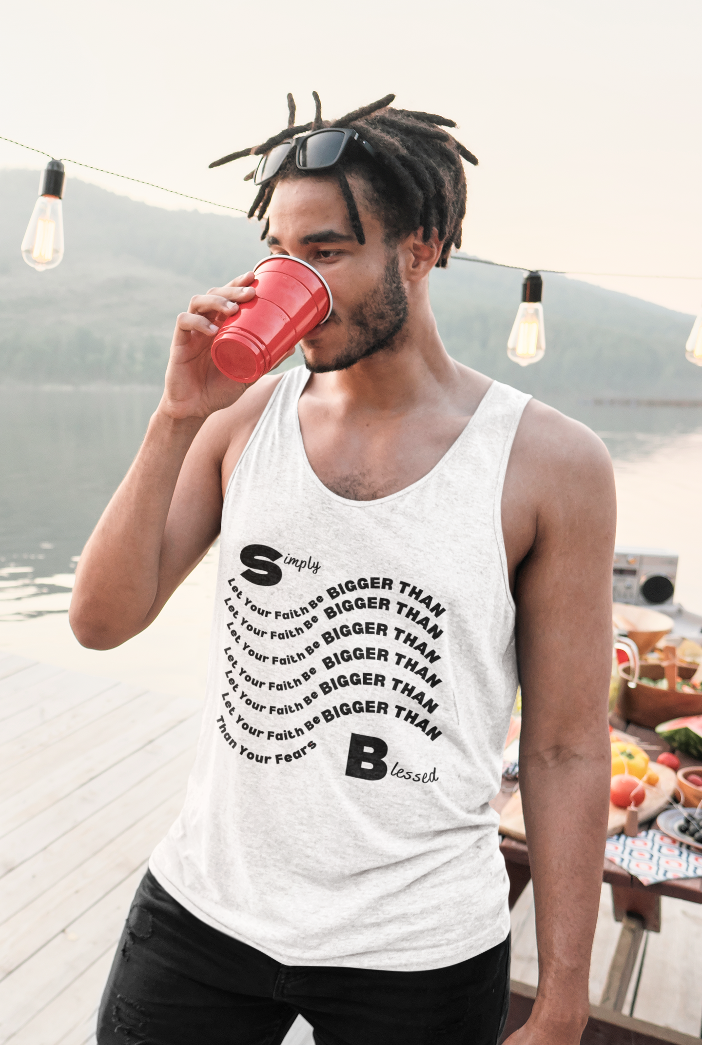 Simply Blessed Inspiration Rainbow Men's Tank